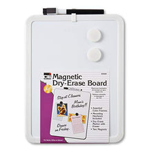 Load image into Gallery viewer, Charles Leonard Framed Magnetic Dry Erase Board Combo Pack, Includes ONE, 8.5 x 11 Inch Whiteboard, Attached Marker with Eraser and 2 Magnets, Color May Vary (35200)