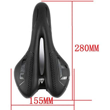 Load image into Gallery viewer, ZHIQIU Comfortable Bike Saddle Mountain Bicycle Seat Profession Road MTB Bike Seat Outdoor Or Indoor Cycling Cushion Pad (Black/Black)
