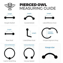 Load image into Gallery viewer, 16G Opal Centered Stainless Steel Hinged Segment Ring for Septum, Nostril, Lip, and Ear Piercings (5/16" - Rainbow)