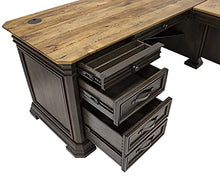 Load image into Gallery viewer, Martin Furniture IMSA684R-KIT Executve L-Desk & Return with Solid Wood Plank Tops, Fully Assembled, Brown