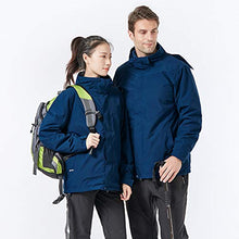 Load image into Gallery viewer, 3 in 1 Outdoor Jackets Softshell Windbreaker Waterproof Hooded Rain Coat Warm Fleece Jackets for Men Women Skiing Climbing Traveling