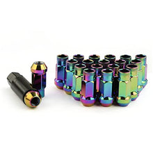 Load image into Gallery viewer, 20 PCS Universal Chrome M12x1.5 Extended Tuner Lug Nuts-Open End Cone Seat, Wheel Bolts Stud Forged Racing Lug Nuts Spline V48 Auto Acorn Rim Extend Lock Cover
