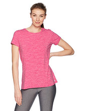 Load image into Gallery viewer, Amazon Essentials Women's 2-Pack Tech Stretch Short-Sleeve Crewneck T-Shirt, -charcoal heather/radiant raspberry heather, XX-Large