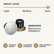 Load image into Gallery viewer, Peet's Coffee Espresso Capsules Nerissimo, Intensity 11, 50 Count Single Cup Coffee Pods Compatible with Nespresso Original Brewers