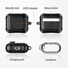 Load image into Gallery viewer, leQuiven Compatible with Airpods 3 Generation Case 2021, Shockproof Protective Case Cover for Airpods 3 Charging Case with Keychain, Full-Body Rugged Hard Shell for Air pods 3, Not Include AirPods