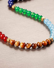 Load image into Gallery viewer, Jewever 7 Chakra Anklet Bracelet For Women Beach Foot Energy Healing Gemstone and Crystals Yoga Worry Stone Balancing Meditation