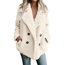 Load image into Gallery viewer, Women's Coat Casual Lapel Fleece Fuzzy Faux Shearling Button Warm Outwear Plush Vest Jackets with Pockets(White,3XL)