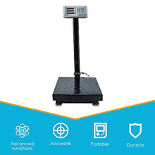 Load image into Gallery viewer, Houseables Industrial Platform Scale 600 LB x .05, 19.5" x 15.75", Digital, Bench, Large for Luggage, Shipping, Package Computing, Postal