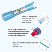 Load image into Gallery viewer, 260 PCS Heat Shrink Wire Connectors Sopoby Electrical Terminals Kit Waterproof Marine Crimp Connector Assortment - Ring Fork Spade Butt Splices