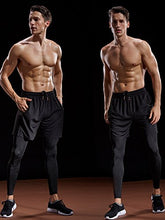 Load image into Gallery viewer, Neleus Men's 7" Lightweight Running Shorts with Liner and Pockets,2 Pack,6093,Black/Blue,X-Large