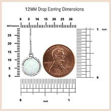 Load image into Gallery viewer, 925 Sterling Silver White Opal Dangle Earrings For Women; Vintage Style White Opal October Birthstone Jewelry for Women; Dangling White Stone Earrings