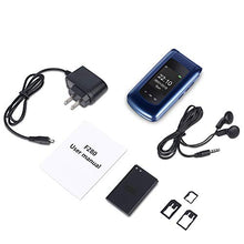 Load image into Gallery viewer, Uleway 3G Flip Phone Unlocked SOS Button Dual Screen Tmobile Flip Phone Dual Battery Basic Cell Phone for Senior&Kids (Blue)