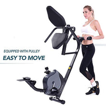 Load image into Gallery viewer, MaxKare Recumbent Exercise Bike Indoor Cycling Stationary Bike with Adjustable Seat and Resistance, Pulse Monitor/Phone Holder (Seat Height Adjustment by Knob)