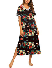 Load image into Gallery viewer, Ekouaer Loungewear Long Nightgown Women's Ultra-Soft Nightshirt Full Length Sleepwear with Pocket