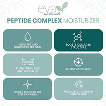 Load image into Gallery viewer, Eva Naturals Collagen Peptide Complex Moisturizer - Anti-Wrinkle Facial Moisturizer For All Skin Types - Deeply Hydrating Multi-Peptide Collagen Boosting Face Cream For Firmer, Smoother Skin - 1.7Oz