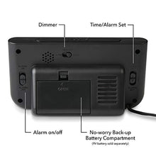 Load image into Gallery viewer, RCA Digital Alarm Clock - Large 1.4" LED Display with Brightness Control and Repeating Snooze, AC Powered – Compact, Reliable, Easy to Use Black