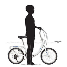 Load image into Gallery viewer, Schwinn Loop Adult Folding Bike, 20-inch Wheels, Rear Carry Rack, White