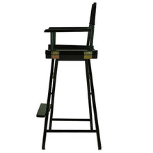 Load image into Gallery viewer, Casual Home Director's Chair ,Black Frame/Black Canvas,30" - Bar Height