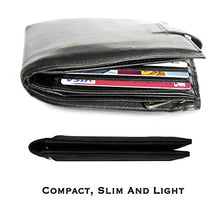 Load image into Gallery viewer, YBONNE RFID Blocking Slim Bifold Wallets for Men, Made of Finest Genuine Leather (Black)