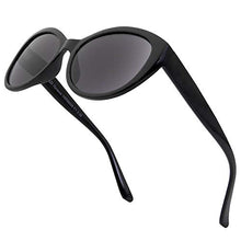 Load image into Gallery viewer, VITENZI Full Reader Sunglasses Cat Eye Readers for Reading Under The Florence Sun in Black 1.50