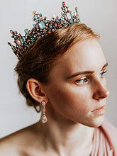 Load image into Gallery viewer, SWEETV Jeweled Baroque Queen Crown - Rhinestone Wedding Crowns and Tiaras for Women, Costume Party Hair Accessories with Gemstones