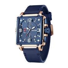 Load image into Gallery viewer, MEGIR Luminous Men's Chronograph Wrist Watches with Leather Strap Fashion Analog Business Military Quartz Watch for Men
