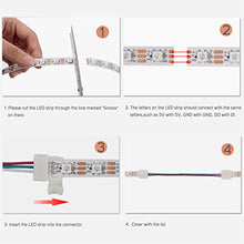 Load image into Gallery viewer, BTF-LIGHTING 10PCS 3Pin 10mm Wide Dual End with 15cm Long Cable LED Strip Solderless DIY Connector Adapter Conductor for WS2811 WS2812B SK6812 LED Flexible Strip Light