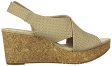 Load image into Gallery viewer, Clarks Women's Annadel Parker Wedge Sandal, Sand Suede, 9.0 M US