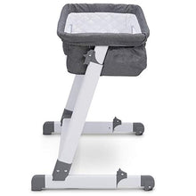 Load image into Gallery viewer, Simmons Kids By The Bed City Sleeper Bassinet - Adjustable Height Portable Crib with Wheels & Airflow Mesh, Grey Tweed