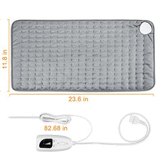 Load image into Gallery viewer, Heating Electric Pad for Back, Shoulders, Abdomen, Legs, Arms, Electric Fast Heat Pad with Heat Settings, Auto Shut Off (12"×24'')