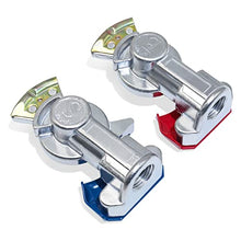 Load image into Gallery viewer, boeray Aluminum Emergency Gladhand Universal Glad Hands Air Hose Brake Coupling Service Handshake Set for Truck Semi Trailer RVs 1pcs Red 1pcs Blue