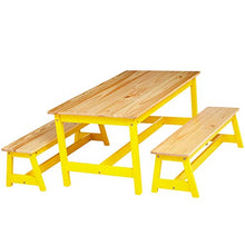 Load image into Gallery viewer, AmazonBasics Indoor Kids Table and Bench Set, Natural