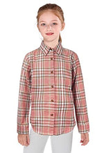 Load image into Gallery viewer, SOLOCOTE Girls Long Sleeve Flannel Plaid Shirt Button Down Cotton Blouse Loose Soft Tops, SLN2116-Pink-13-14Y