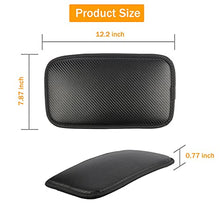Load image into Gallery viewer, Amiss Car Center Console Pad, Universal Waterproof Car Armrest Seat Box Cover, Car Interior Accessories, Carbon Fiber PU Leather Auto Armrest Cover Protector for Most Vehicle, SUV, Truck, Car (Black)