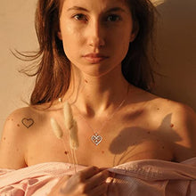 Load image into Gallery viewer, Valentine's Day Gifts for Kids Heart Necklace, Sterling Silver Infinity Initial A Necklace Valentine's Day Gifts for Girls Mom Gifts Heart Necklaces for Teen Girls Gifts Womens Jewelry for Girls