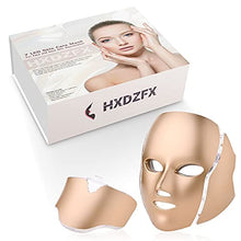 Load image into Gallery viewer, 7 LED Skin Care Mask for Face and Optical Cosmetic Mask and Portable Neck Skin Rejuvenation Light Therapy Facial Care Mask