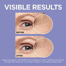 Load image into Gallery viewer, L'Oreal Paris Revitalift Hyaluronic Acid + Caffeine Hydrating Eye Serum with Anti-Aging Moisturizer Sample
