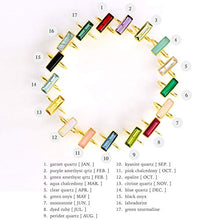 Load image into Gallery viewer, Green Tourmaline Gemstone Bar Ring, Geometric October Birthstone Ring, Adira Ring Series