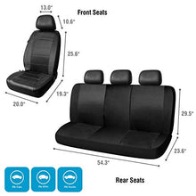 Load image into Gallery viewer, PIC AUTO Universal Fit Full Set Mesh and Leather Car Seat Cover(Black)
