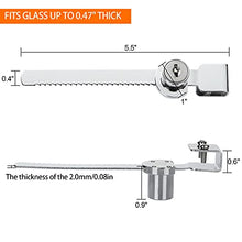Load image into Gallery viewer, 8 Pack Sliding Glass Door Ratchet Lock Drawer Display Case Showcase Lock Security Glass Case Lock Glass Display Case Lock (Keyed Alike)