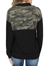Load image into Gallery viewer, AlavQ Fall Long Sleeve Patchwork Floral Print Pullover Sweatshirt With Pockets For Women Tops Fahion 2019 Plus Size Clothing Black Medium