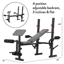 Load image into Gallery viewer, Body Champ Standard Weight Bench, Exercise and Weightlifting Bench, Adjustable Incline Seat