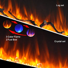 Load image into Gallery viewer, Valuxhome Electric Fireplace, 50 Inches Wall Mounted Fireplace with Overheating Protection, Thermostat, Timer & Remote, Touch Screen,1500/750W, White