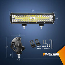 Load image into Gallery viewer, Nilight LED Light Bar Set, 12 Inch 300W Triple Row Spot Flood Combo Work Driving Lamp, 2 Pcs 4 inch 60 W Triple Row Flood Spot LED with Wiring Harness for Off road ATV Boat Lighting, 2 Year Warranty
