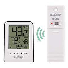 Load image into Gallery viewer, La Crosse Technology 308-1409WT-CBP Wireless Temperature Station with Time,White,
