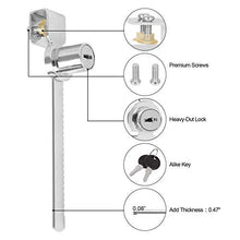 Load image into Gallery viewer, 8 Pack Sliding Glass Door Ratchet Lock Drawer Display Case Showcase Lock Security Glass Case Lock Glass Display Case Lock (Keyed Alike)