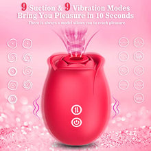 Load image into Gallery viewer, Rose Toy for Women - Upgraded Rose Sucking Vibrator Clitoral Nipple Stimulator with 18 Modes, G spot Dildo Rose Sucker Sex Toy for Woman Pleasure,Vibrating Personal Massager for Adult Sex Toys Game