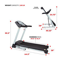 Load image into Gallery viewer, Sunny Health & Fitness SF-T7515 Smart Treadmill with Auto Incline, Speakers, Bluetooth, LCD and Pulse Monitor, Phone Function, 250 LB Max Weight