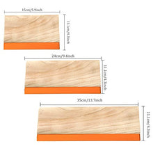 Load image into Gallery viewer, Caydo 3 Pieces 3 Sizes Screen Printing Squeegee, 75 Durometer Wooden Ink Scraper for Screen Printing Fabric, 5.9 Inch, 9.4 Inch and 13.7 Inch