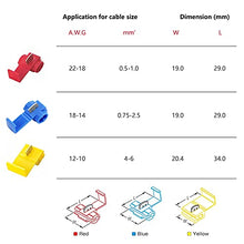 Load image into Gallery viewer, 100pcs Solderless Quick Splice Snap Wire Connectors, 18-14 AWG Scotch Lock Splice Connector(Cable Joiner), Blue Cold Pressed Insulated Electric Wire Crimp Connectors